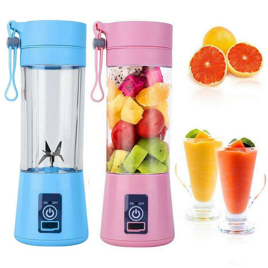 USB Rechargeable Mini Blender 380ml – 6-Blade Portable Smoothie Juicer