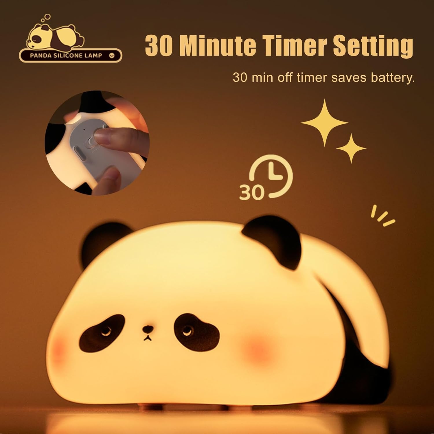 Cute Panda Silicone LED Night Light