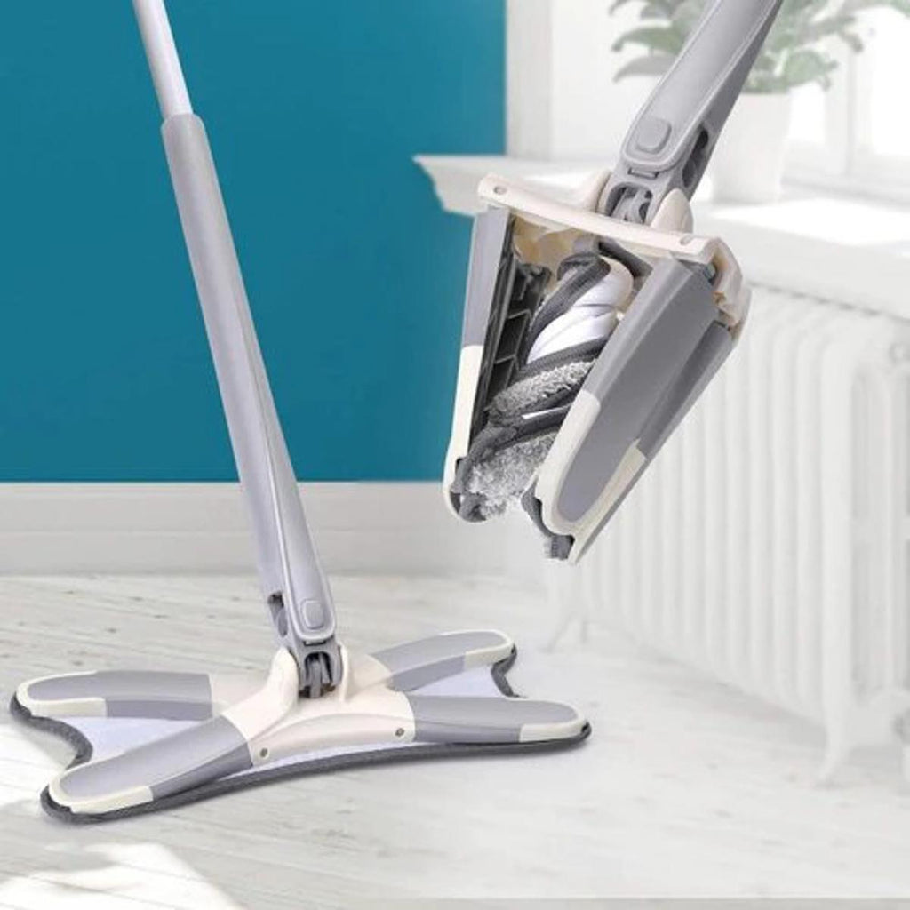 360° Rotating X Mop with Microfiber Pad