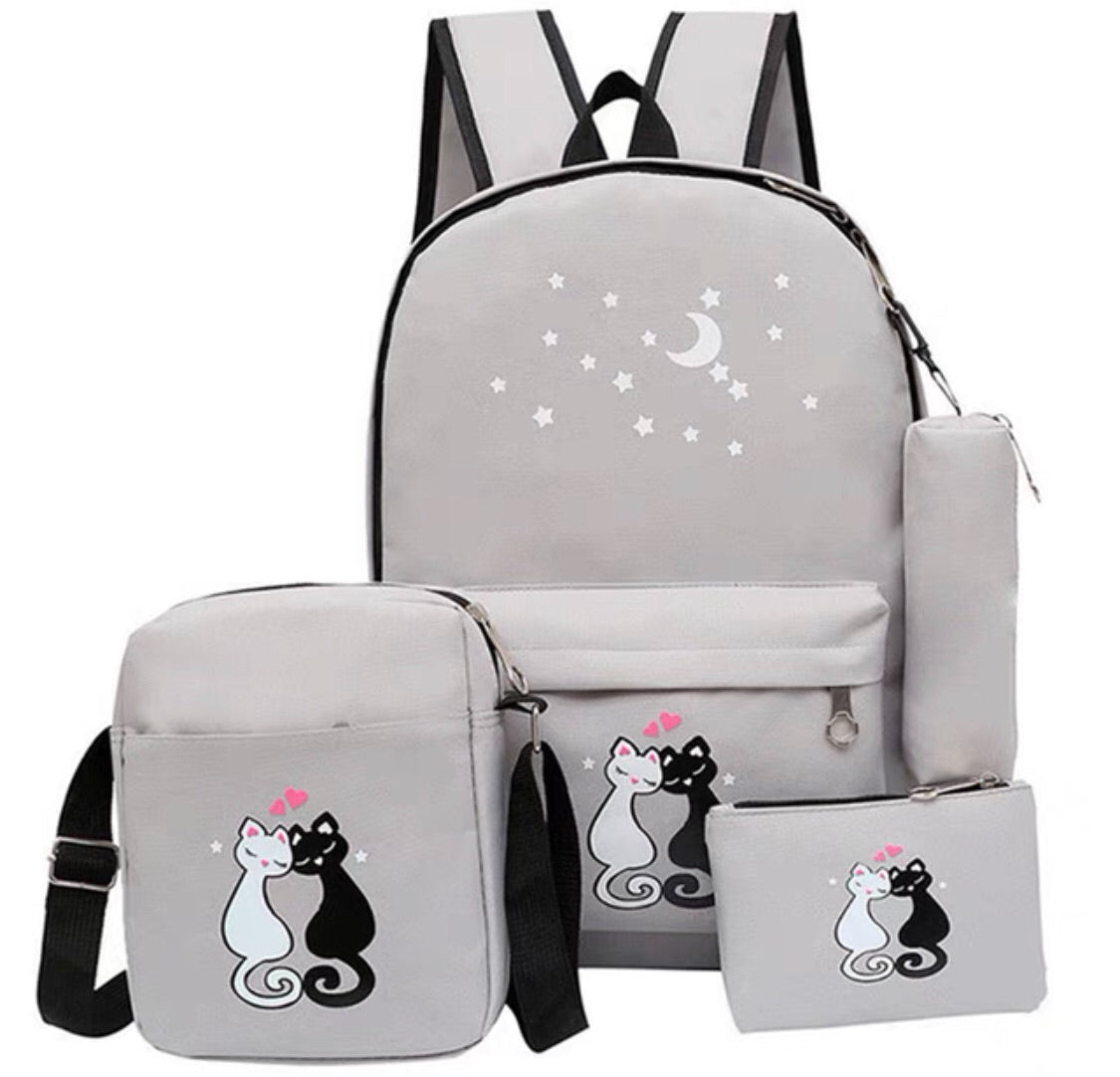 4-Piece School Backpack Set for Kids