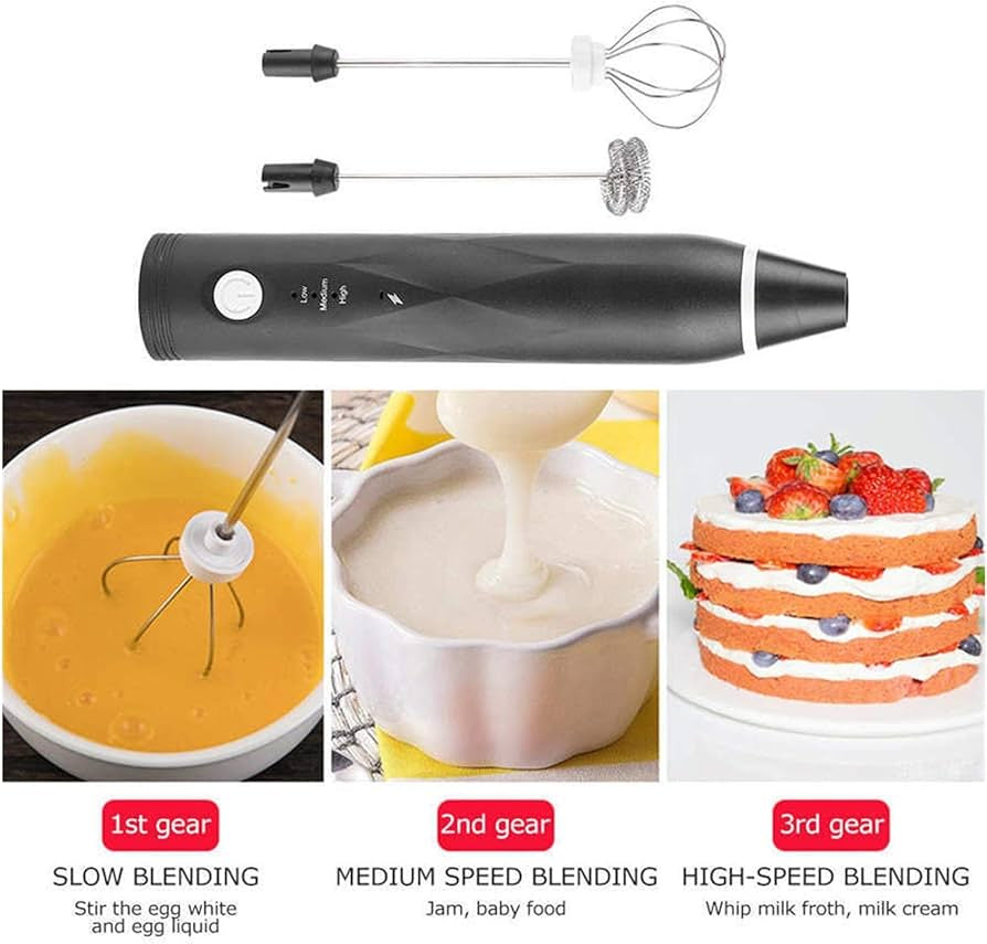 Electric Milk Frother & Mini Coffee Beater