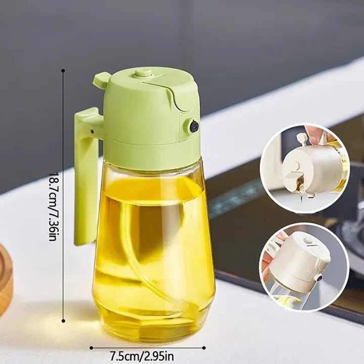 2-in-1 Oil Spray Bottle 500ml – Spray & Pour