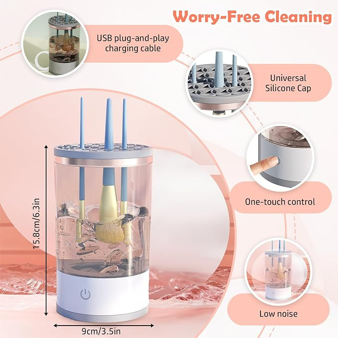 3-in-1 Electric Makeup Brush Cleaner