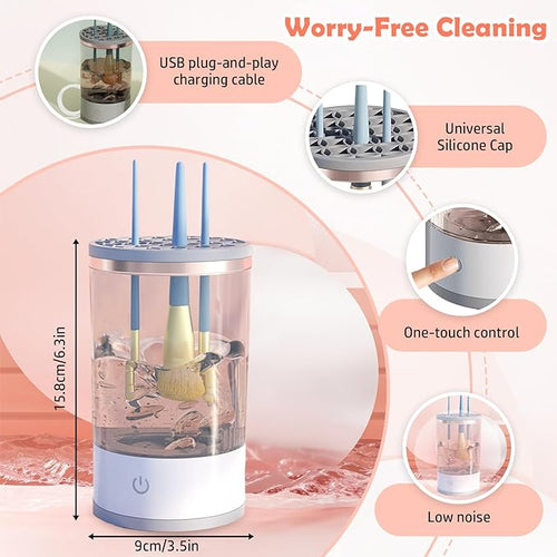 3-in-1 Electric Makeup Brush Cleaner