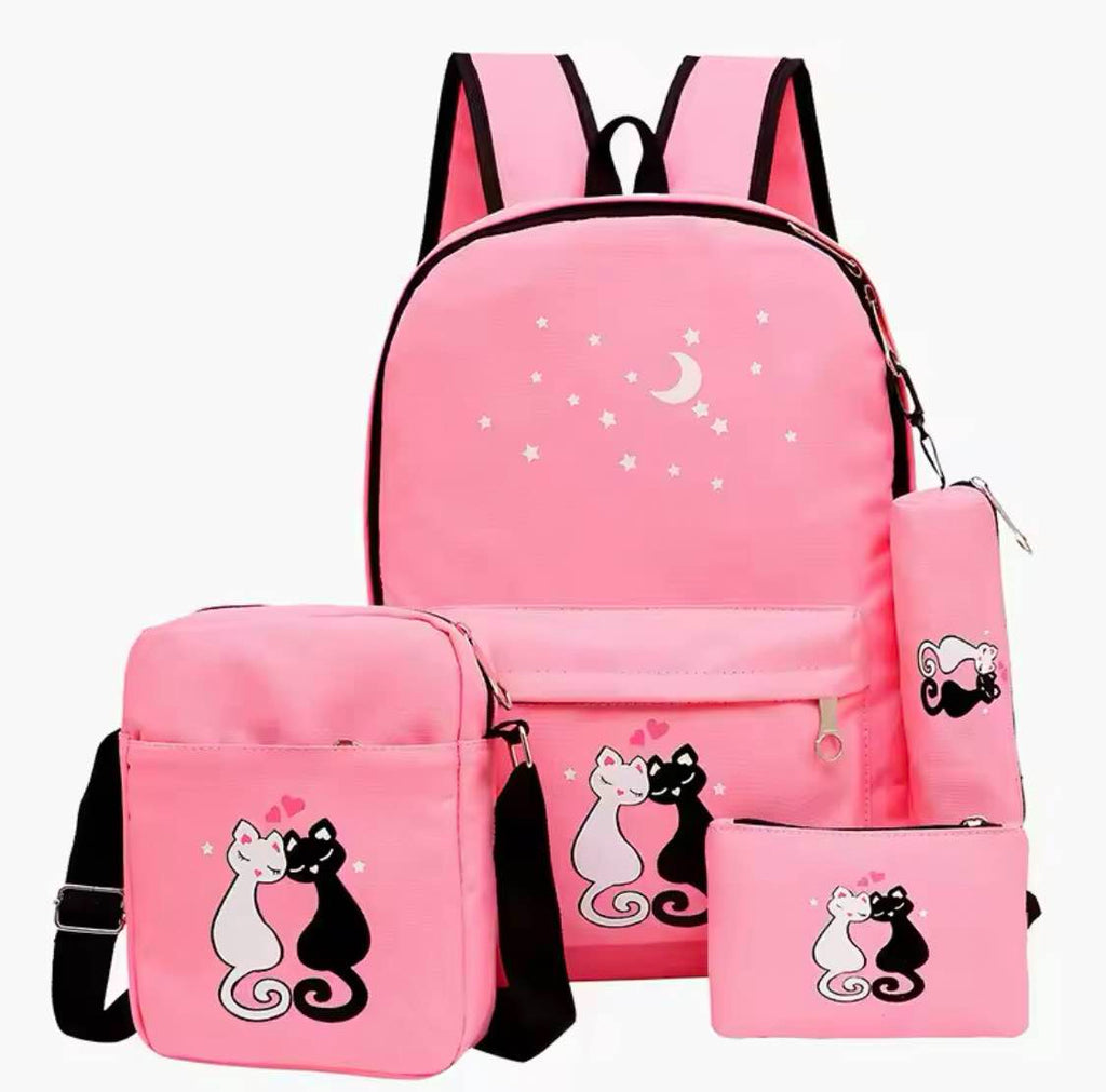 4-Piece School Backpack Set for Kids