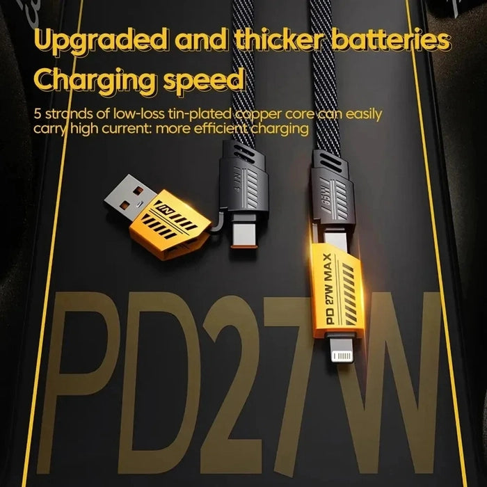 4-in-1 65W PD Fast Charging USB Cable