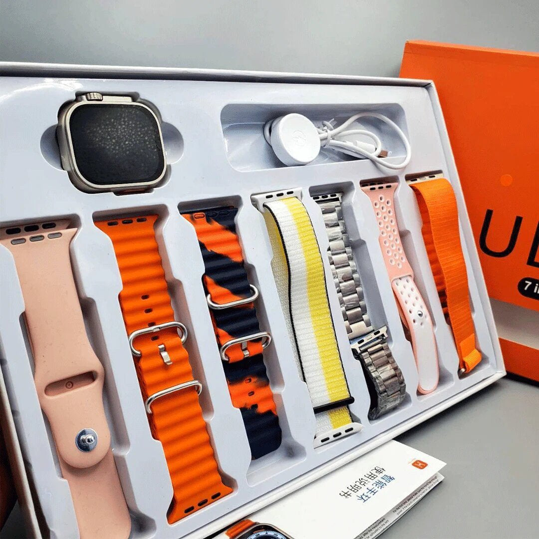 Ultra Smart Watch with 4 Interchangeable Straps