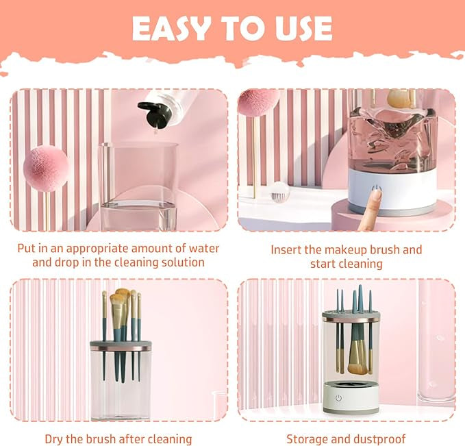 3-in-1 Electric Makeup Brush Cleaner