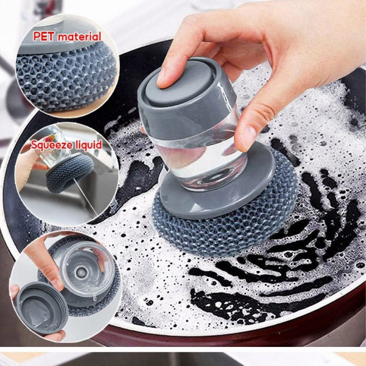 Pack of 2 Dish Brush with Soap Dispenser