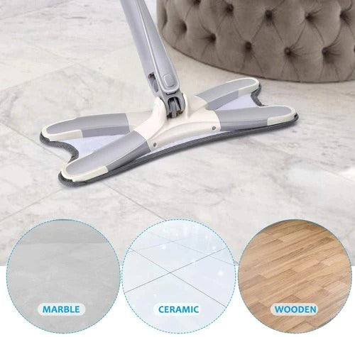 360° Rotating X Mop with Microfiber Pad