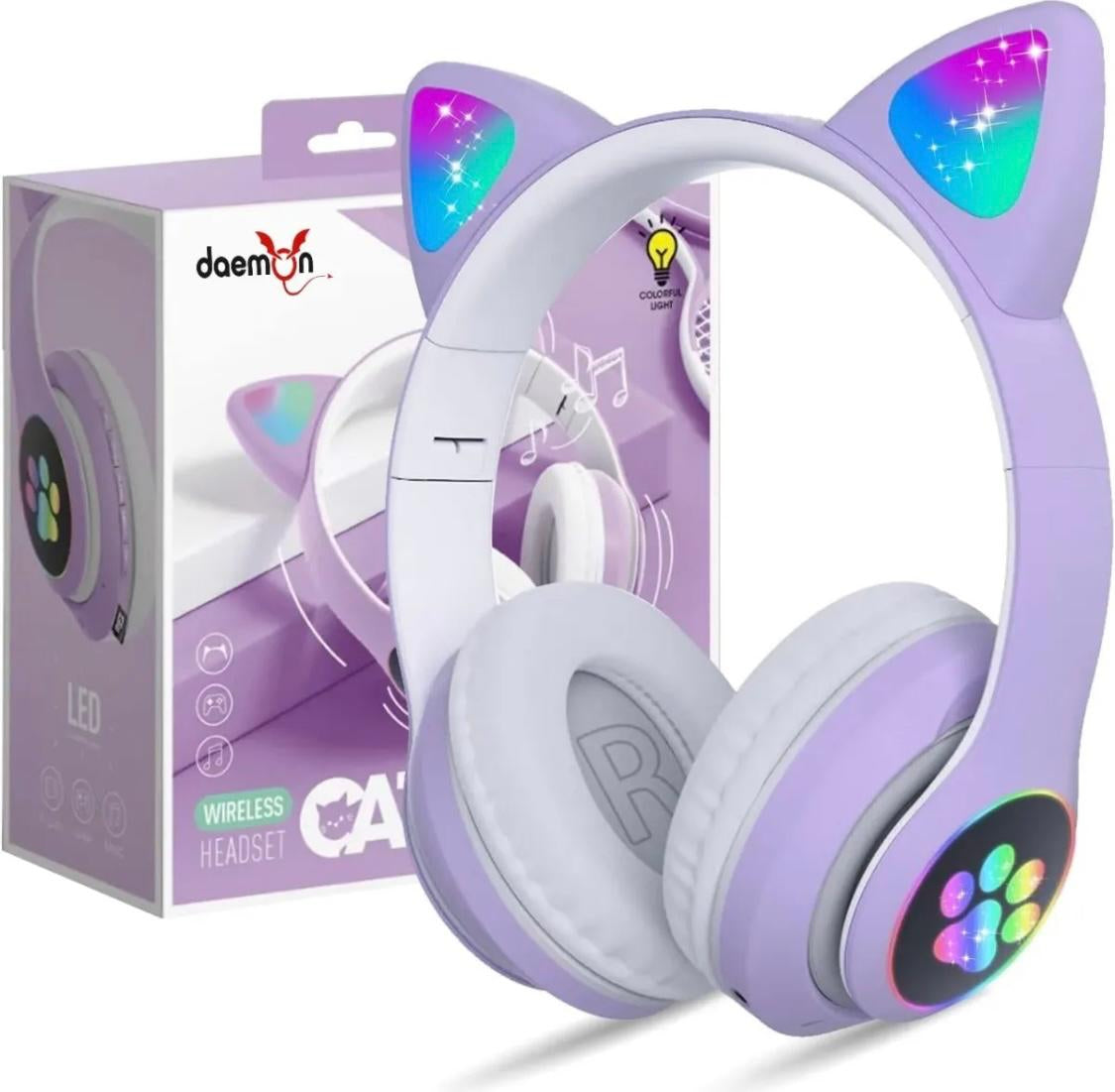 Cat Ear LED Bluetooth Headphones