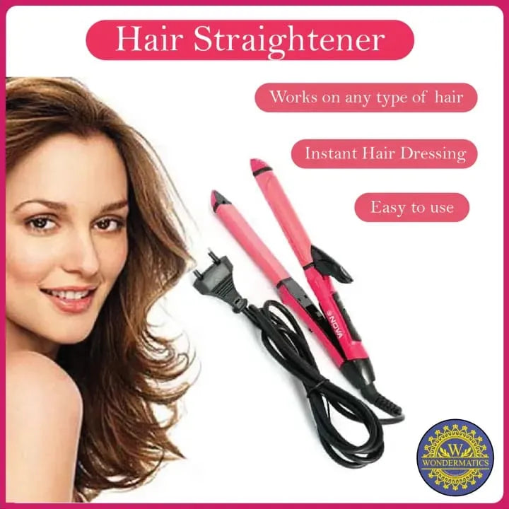 2-in-1 Hair Straightener & Curler