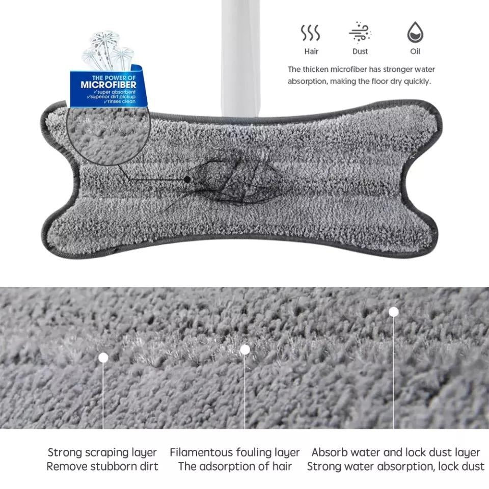 360° Rotating X Mop with Microfiber Pad