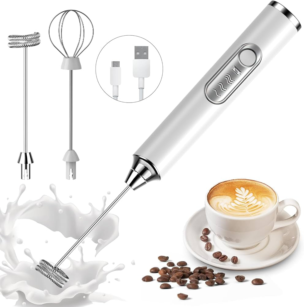Electric Milk Frother & Mini Coffee Beater