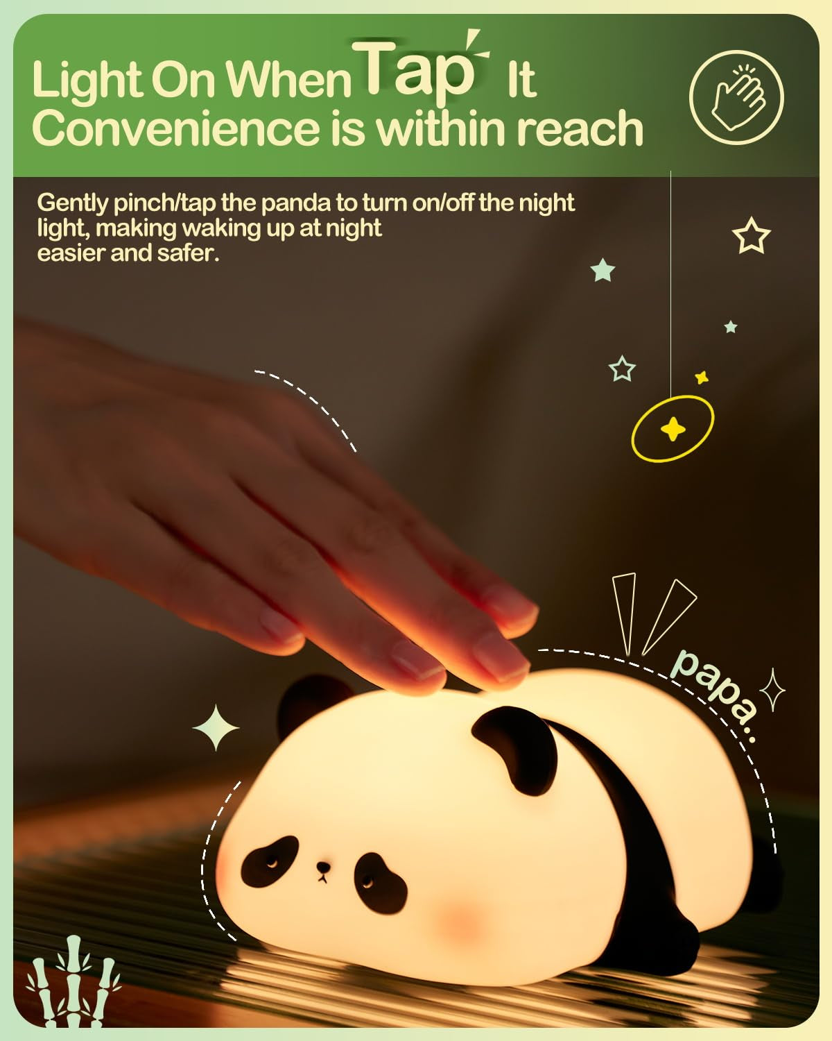 Cute Panda Silicone LED Night Light