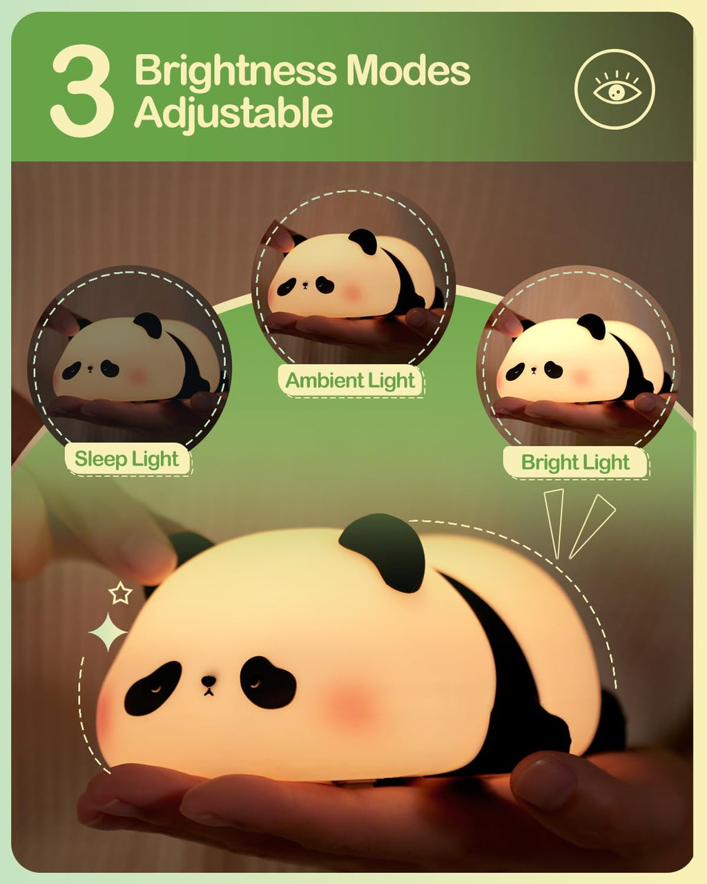 Cute Panda Silicone LED Night Light