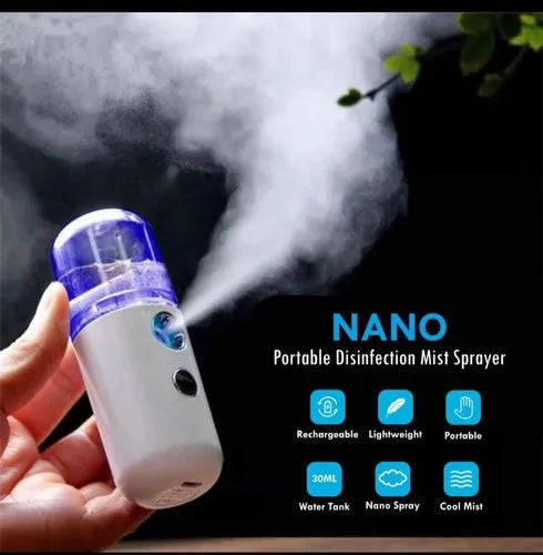 Mini Nano Facial Mist Sprayer – Portable Rechargeable Moisturizer