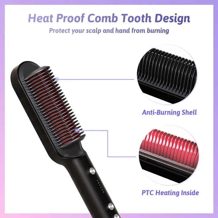 2-in-1 Electric Hair Straightening & Curling Comb