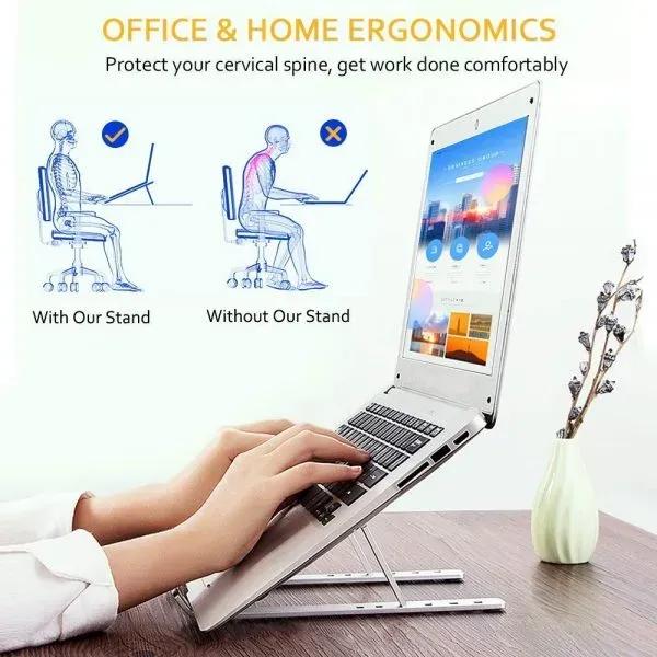 Adjustable Aluminum Laptop Stand (SILVER)