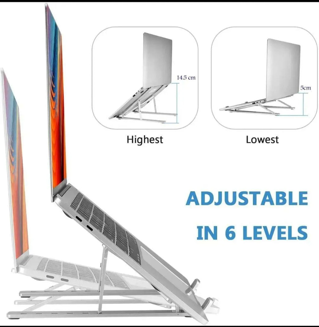 Adjustable Aluminum Laptop Stand (SILVER)