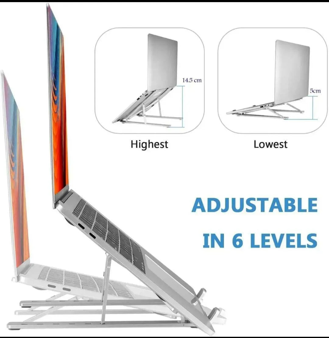 Adjustable Aluminum Laptop Stand (SILVER)