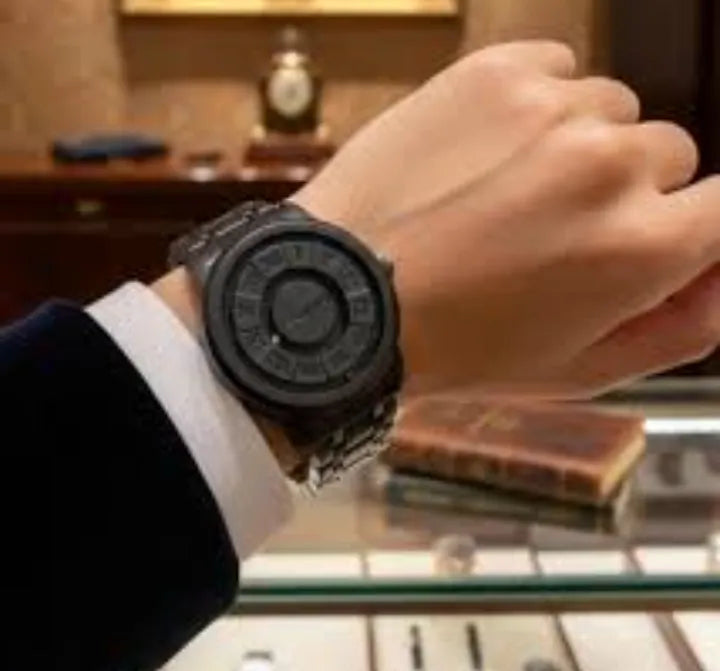 Magnetic Ball Watch – Futuristic Men’s Rotating Magnetic Wristwatch