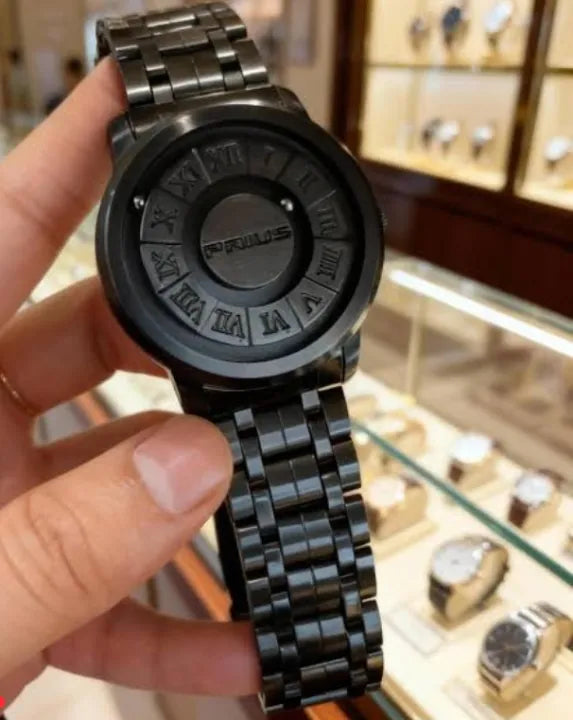 Magnetic Ball Watch – Futuristic Men’s Rotating Magnetic Wristwatch