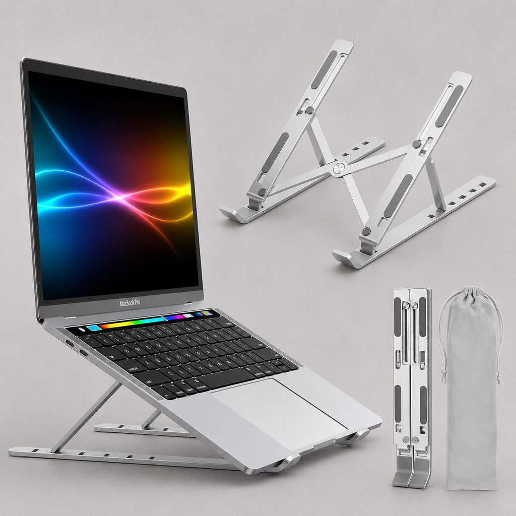 Adjustable Aluminum Laptop Stand (SILVER)