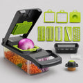 14-in-1 Vegetable Cutter with 8 Blades & Storage Bin