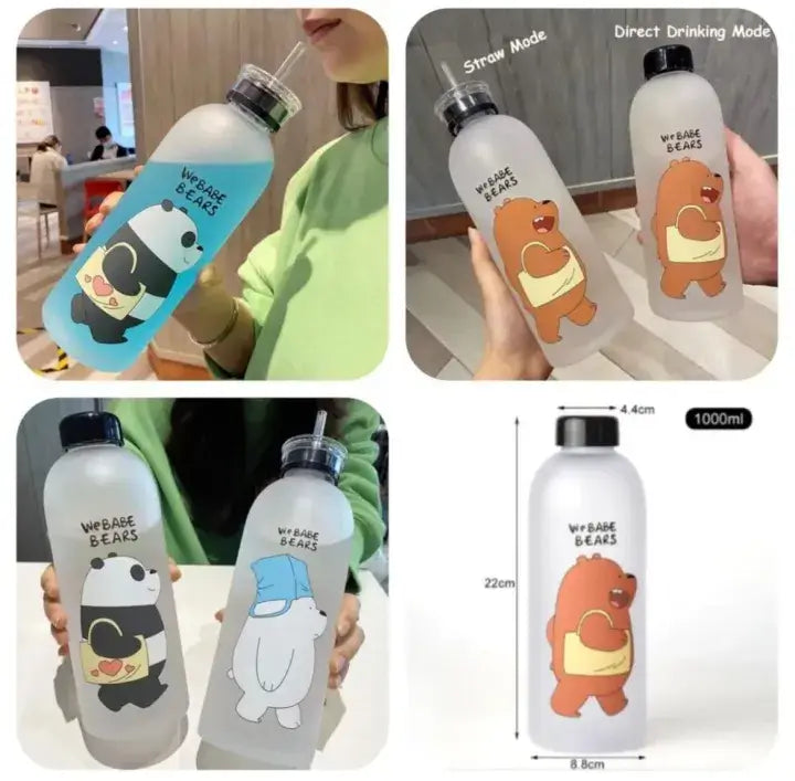 We Bare Bears 1000ml Water Bottle