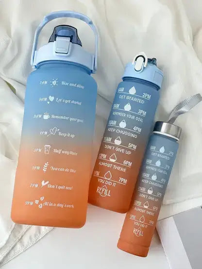 3-Piece Motivational Water Bottle Set