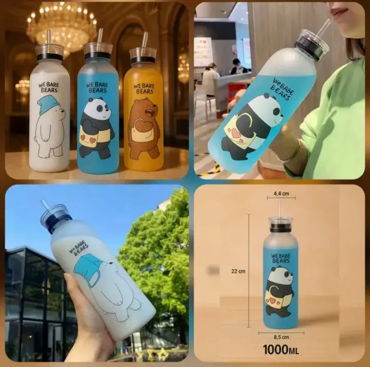 We Bare Bears 1000ml Water Bottle