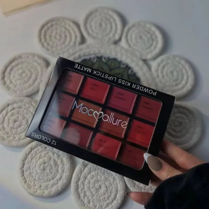 Mocallure 12-Color Lip Cream Palette – Matte & Velvet Finish