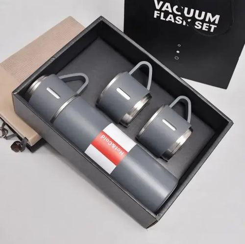 3 Cup Stainless Steel Vacuum Flask Set 500ml