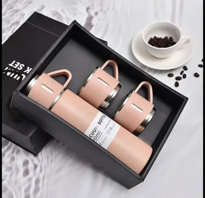 3 Cup Stainless Steel Vacuum Flask Set 500ml