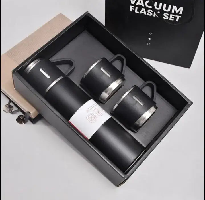 3 Cup Stainless Steel Vacuum Flask Set 500ml