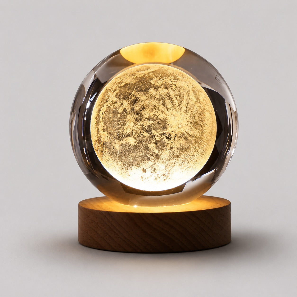 3D Crystal Ball Galaxy Moon LED Night Lamp