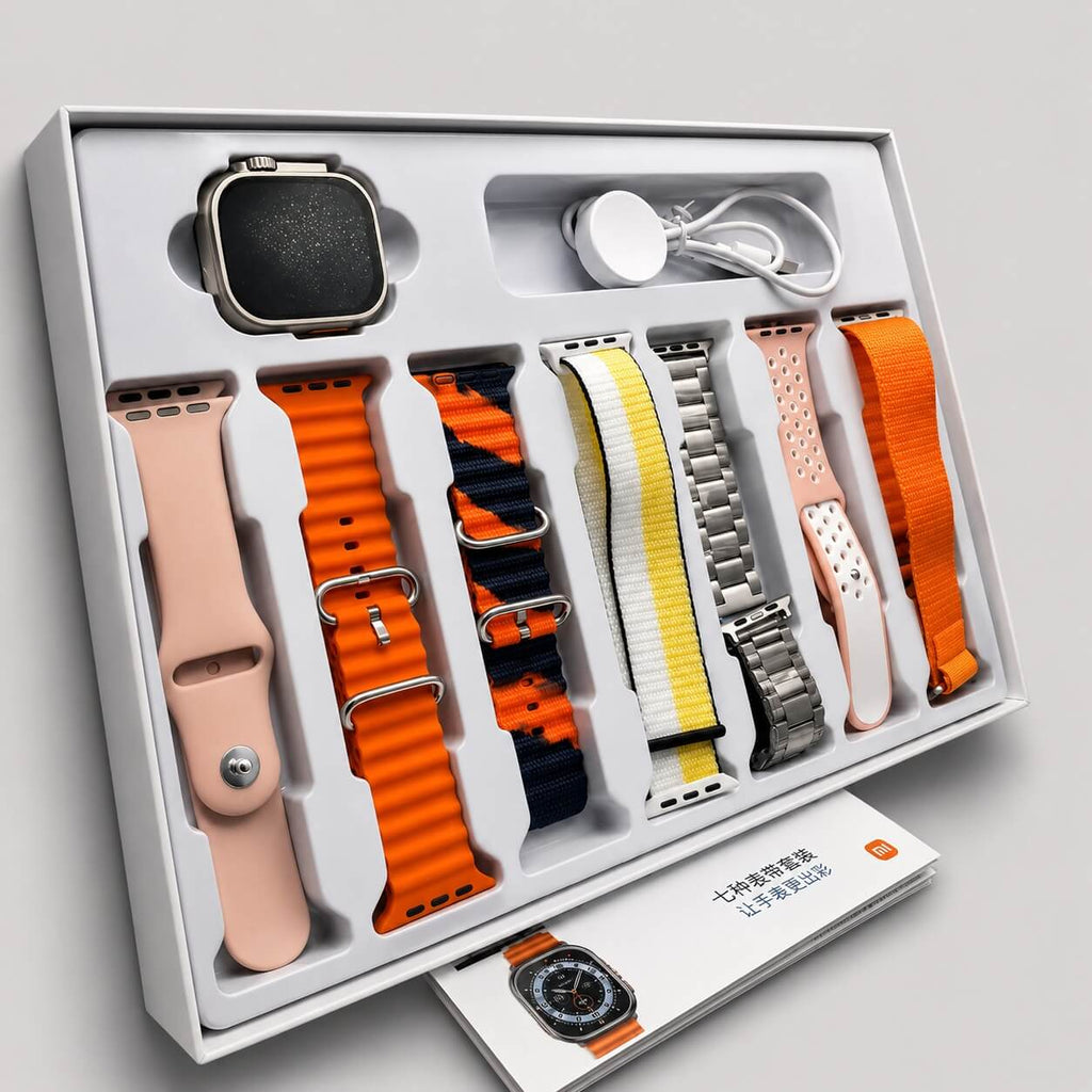 Ultra Smart Watch with 4 Interchangeable Straps