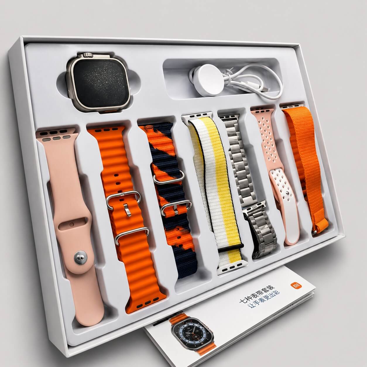 Ultra Smart Watch with 4 Interchangeable Straps