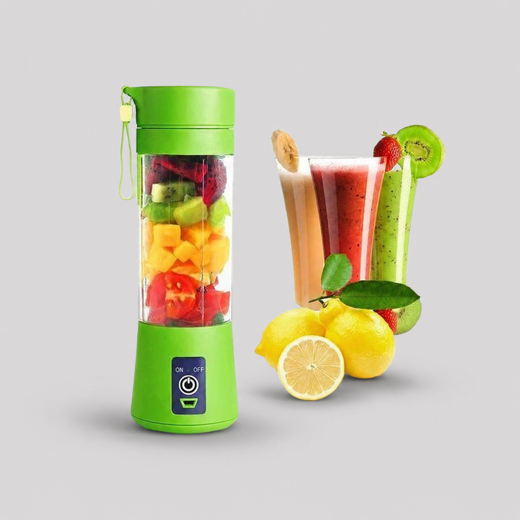 USB Rechargeable Mini Blender 380ml – 6-Blade Portable Smoothie Juicer