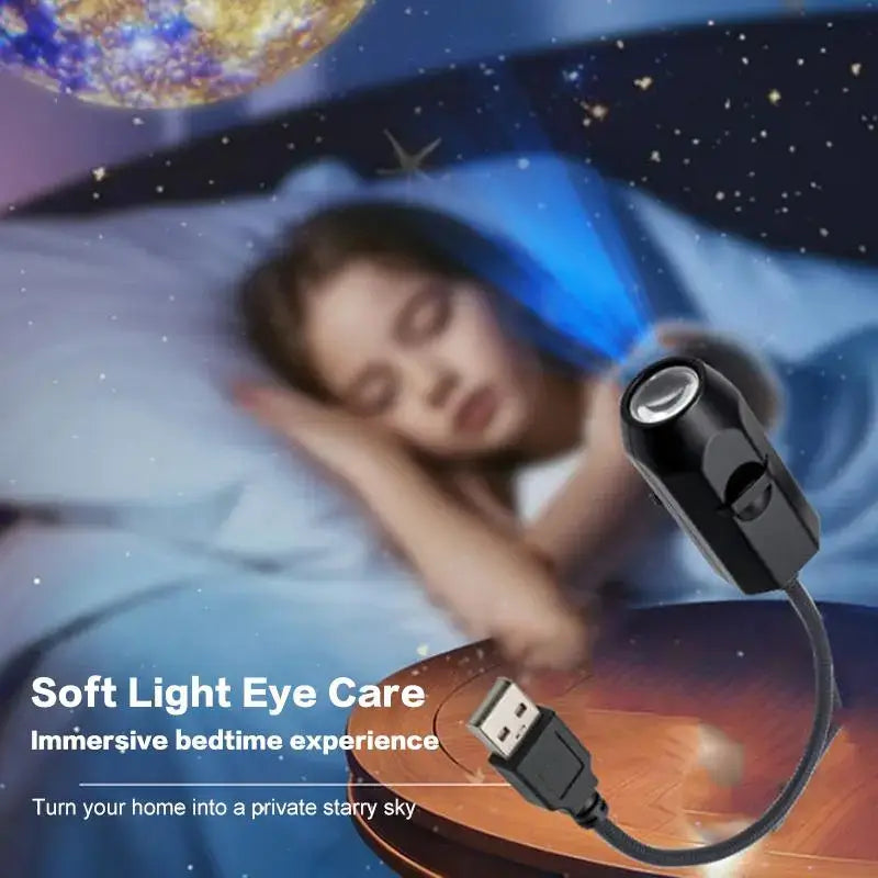 Moon & Earth Starry Sky Projector Lamp