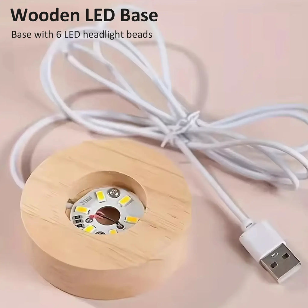 3D Saturn Crystal Ball LED Night Lamp