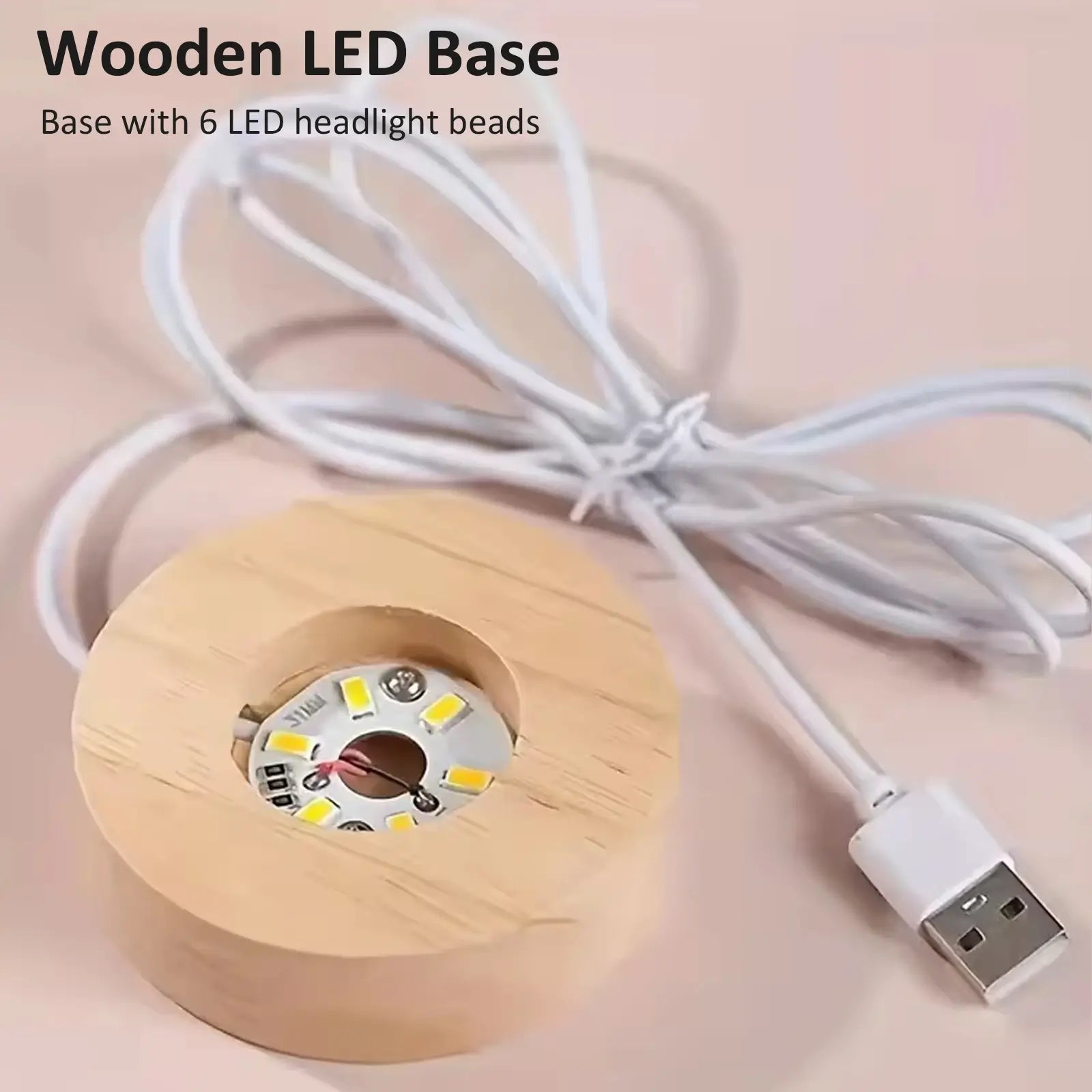 3D Saturn Crystal Ball LED Night Lamp