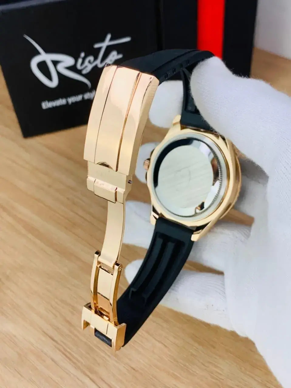 Men’s Gold & Black Analog Watch