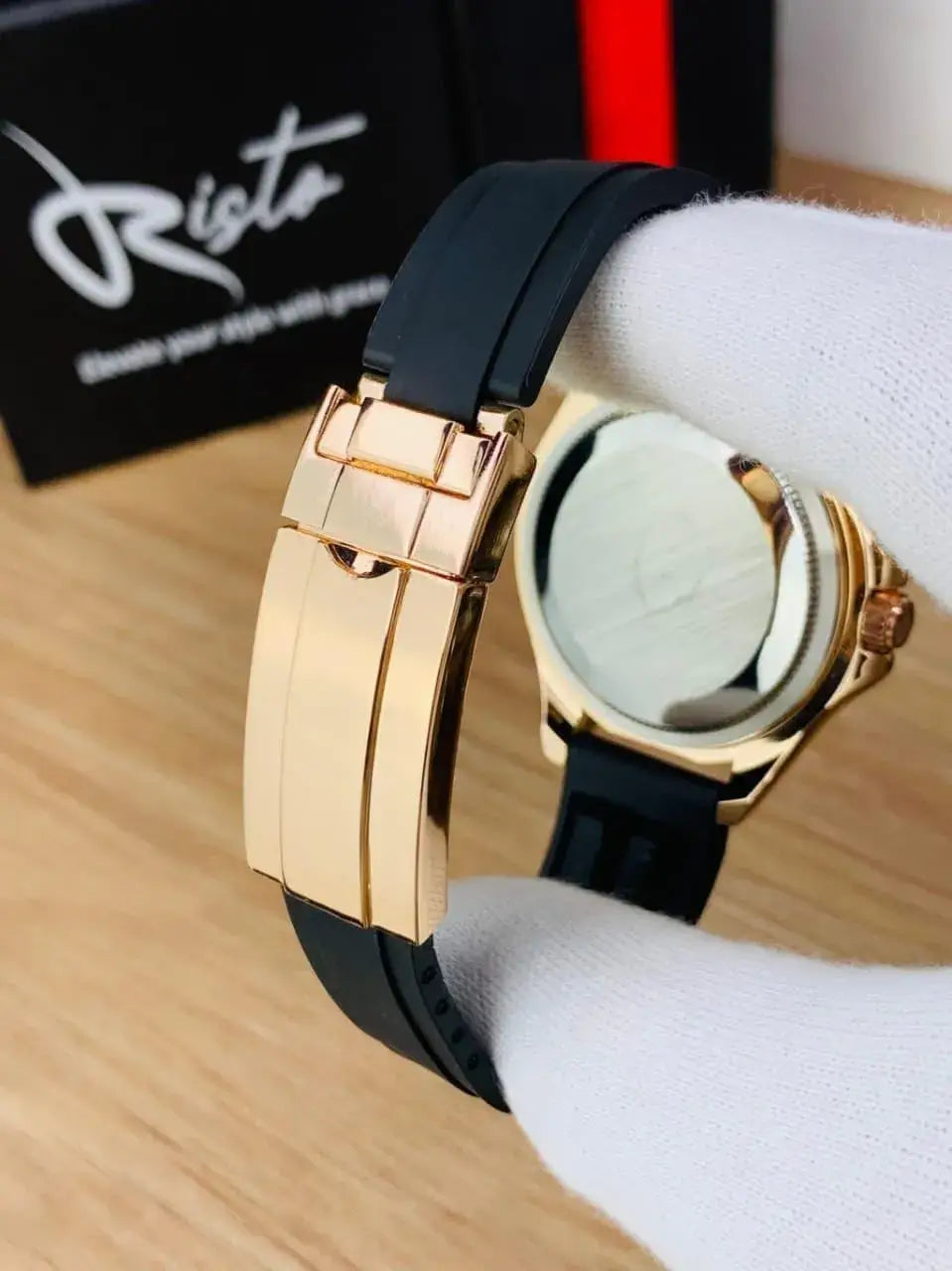 Men’s Gold & Black Analog Watch